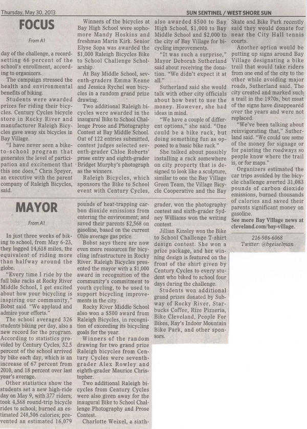 Scan of May 30, 2013 West Shore Sun article (part 2)
