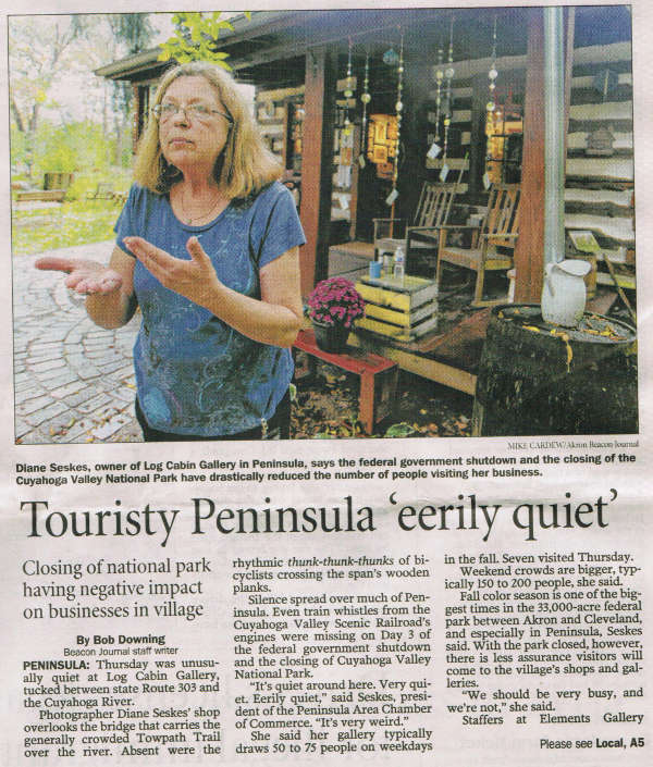 Scan of Oct. 4, 2013 Akron Beacon Journal article, page 1