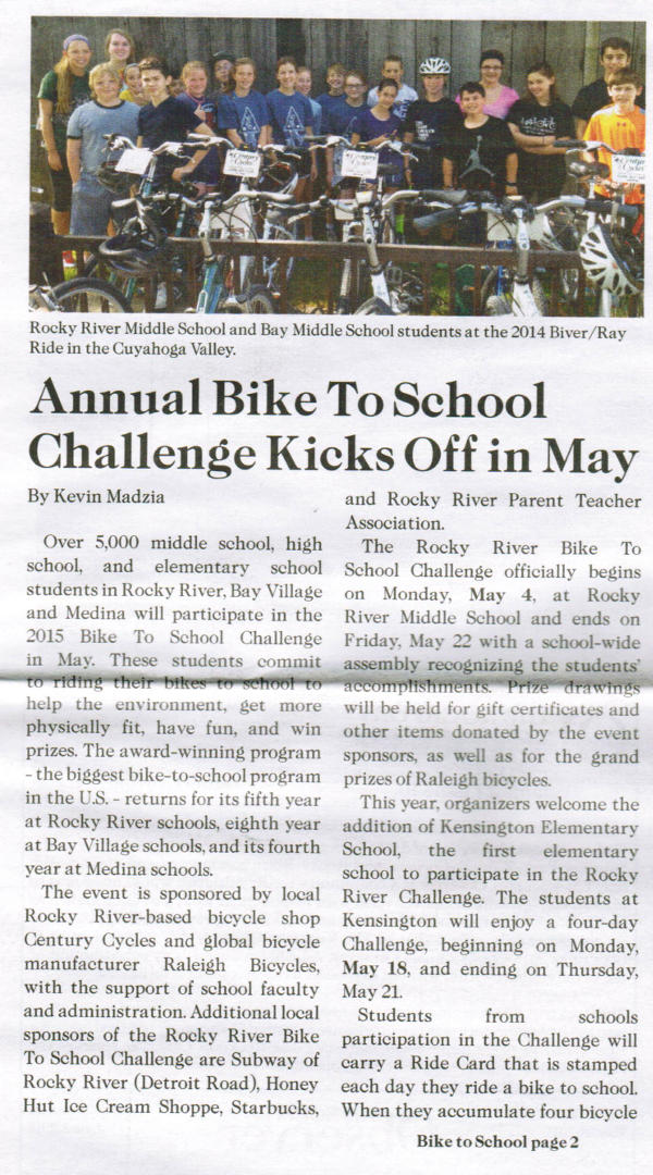Scan of May 2015 Rockport Observer article, page 1